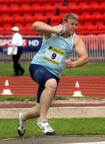 Jonathan Edwards (Cambridge) silver medal in the senior boys shot